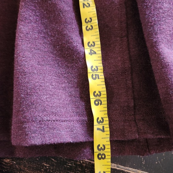 Duluth Trading Co NoGA Classic Dress Large Maroon Long Sleeve Stretchy Pocket - Picture 6 of 10